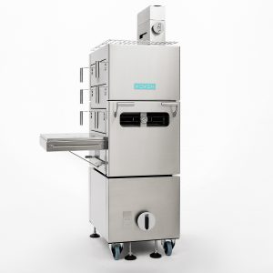 Charcoal oven Metos X3 S/S, grill drawer opening on the left