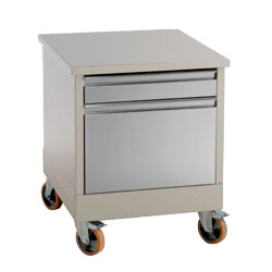 Stand with drawer and castor for Metos PF serie pizzapress