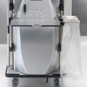 Lateral shelf with rubbish bag holder for Metos Burlodge RTSRTS CT/CT TR/HL trolley