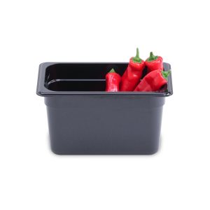 Plastic container Metos GN1/4-150, black