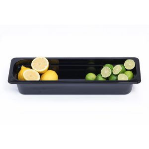 Plastic container Metos GN2/4-100, black