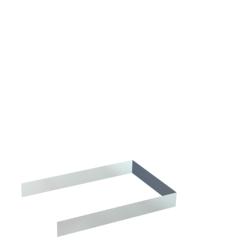 Kick Plate for Metos Nova 2-sided cashier unit, stainless st