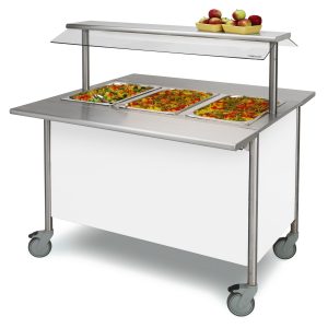 Warm Serving Trolley Metos Corona BM 1200 with halotherm