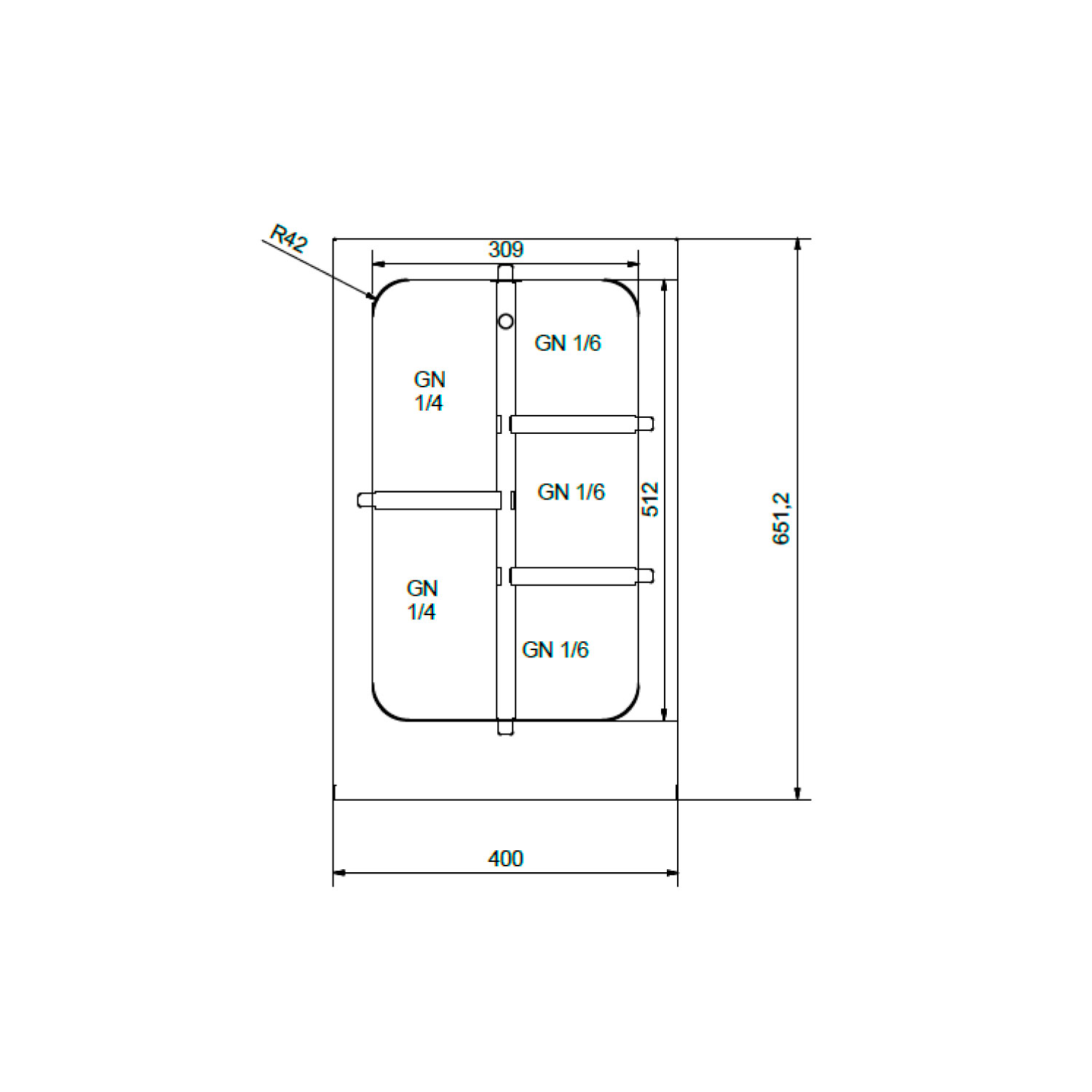 Divider assy GN1/1 Metos BM 400