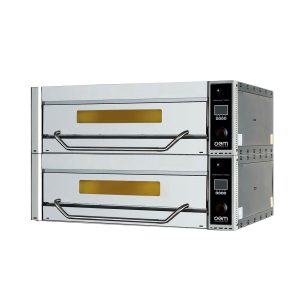 Pizza oven Metos Valido EVO 435A DG/2 with two chambers, door opening upwards