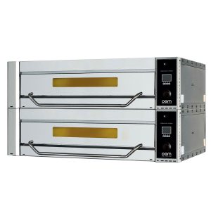 Pizza oven Metos Valido EVO 635LA DG/2 with two chambers, door opening upwards