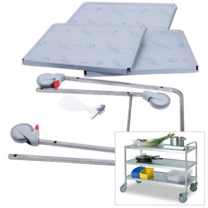 Service trolley Metos SET-105/3 Flat Pack, 3 tiers