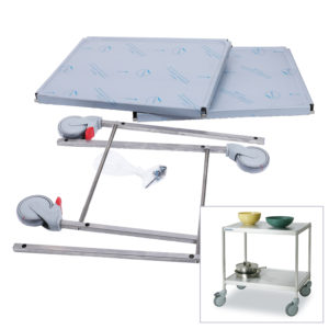 Service trolley Metos SET-75WH/2 Flat Pack, 2 tiers, without hand