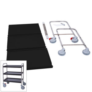 Serving trolley Metos SET-70/3 Flat Pack wooden black
