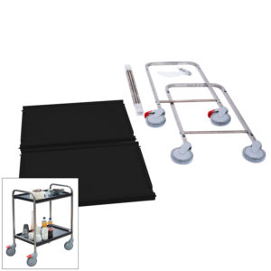 Serving trolley Metos SET-70/2 Flat Pack wooden black