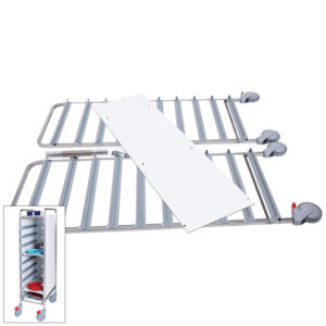 Tray trolley Metos TRT-10C Flat Pack, white