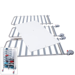 Tray trolley Metos TRT-20C Flat Pack white