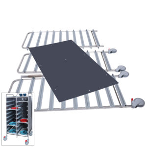 Tray trolley Metos TRT-20C Flat Pack, grey